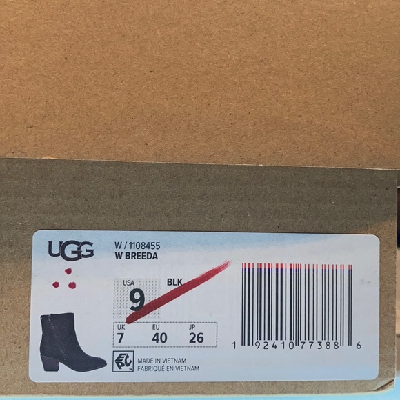 UGG Women's Breeda Suede Zipper Heel Boots - Picture 7 of 7